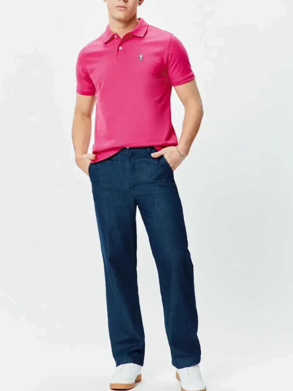 NWT Psycho Bunny Pink Polo Pima Cotton Shirt size 2/ XS